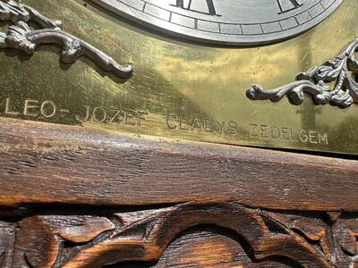 1 Gothic - style Clock Case Made By J.D. Jeager Meubelen Eeklo Belgium