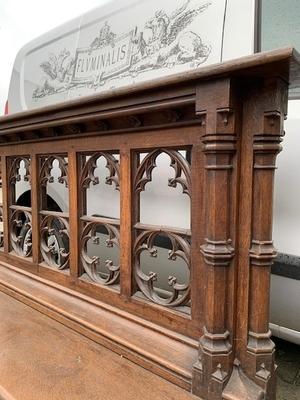 Communion - Kneeler style Gothic - style en Oak wood, Belgium 19th century ( anno 1890 )