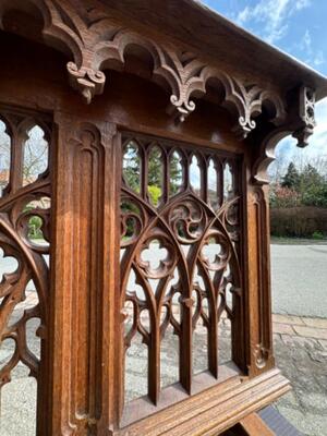 Communion Rail style Gothic - Style en Oak wood, Belgium  19 th century ( Anno 1865 )