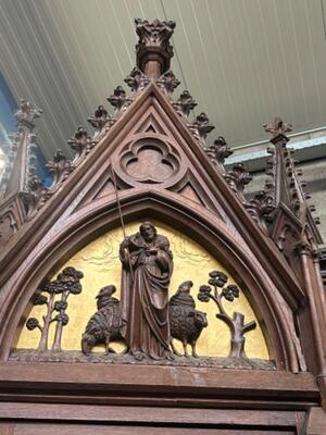 Confessional  style Gothic - Style en Oak Wood, Belgium 19th century