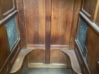 Confessional  style Gothic - Style en Oak Wood, Belgium 19th century