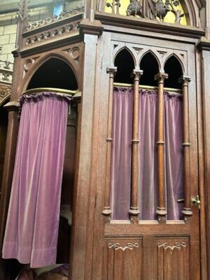 Confessional  style Gothic - Style en Oak Wood, Belgium 19th century