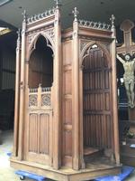 Confessional style Gothic - Style en Oak wood, Belgium 19th century