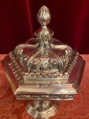 Container  style Gothic - style en Full - Silver / 3 Silver Marks / Polished Varnished, Dutch 19 th century ( Anno 1850 )