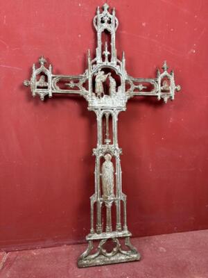 Cross From Graveyard style Gothic - Style en Cast - Iron, France 19 th century