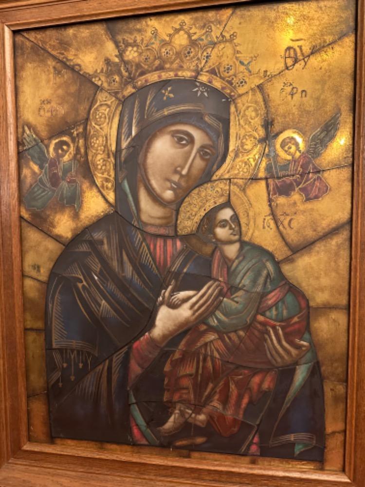 1 Gothic - Style Depiction Of Our Lady Of Perpetual Help