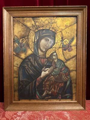 1 Gothic - Style Depiction Of Our Lady Of Perpetual Help