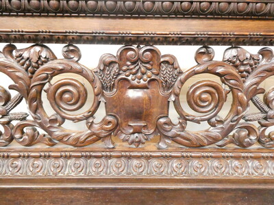 Double - Sided Communion Rail Expected ! style Gothic - Style en Wood, Belgium  19 th century