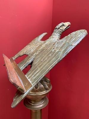 Eagle Lectern. Could Be Polished. style Gothic - style en Full Bronze, England. St Peters Church Bishop Auckland  19th century