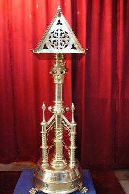 Exceptional Double Sided Missal Stand style Gothic - style en Bronze / Polished and Varnished, ENGLAND 19th century ( 1883 )
