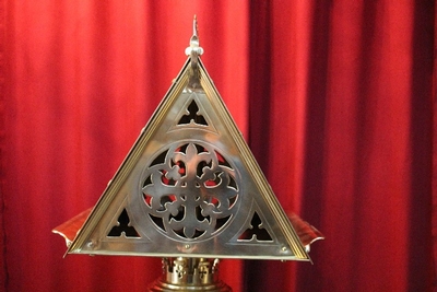 Exceptional Double Sided Missal Stand style Gothic - style en Bronze / Polished and Varnished, ENGLAND 19th century ( 1883 )