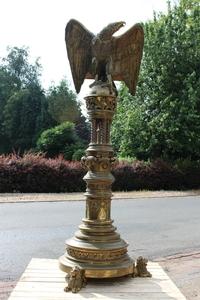 Exceptional Eagle Lectern. 230 Kgs ! style Gothic - style en Full Bronze, England 19th century