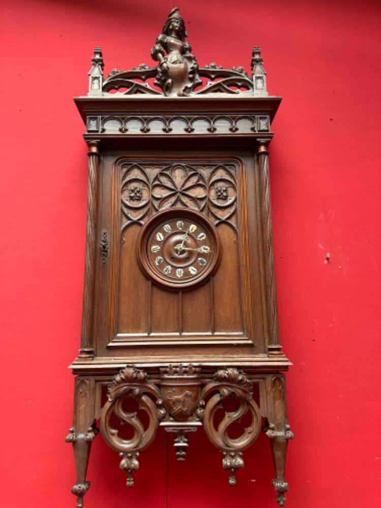 1 Gothic - Style Exceptional Hanging Clock Height 160 Cm.