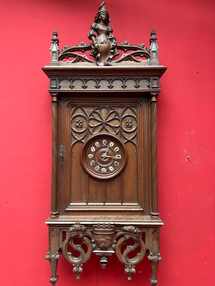 1 Gothic - Style Exceptional Hanging Clock Height 160 Cm.