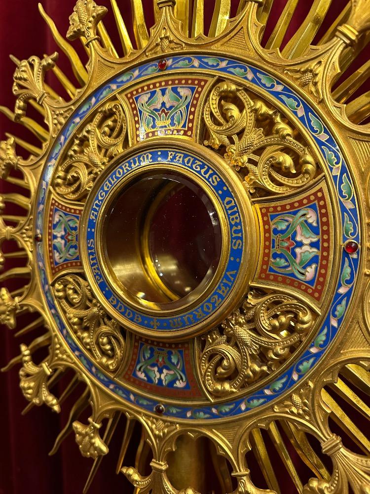 1 Gothic - Style Exceptional Monstrance By : Pierre Le Roux Paris