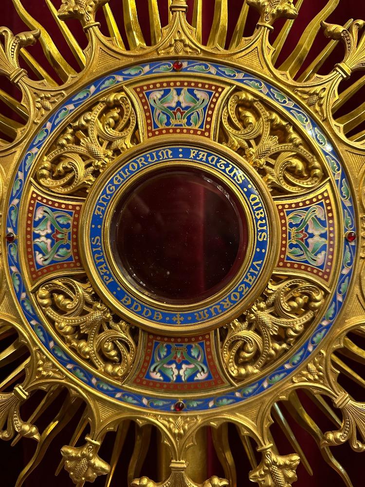 1 Gothic - Style Exceptional Monstrance By : Pierre Le Roux Paris