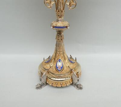 1 Gothic - Style Exceptional Monstrance With Original Lunula