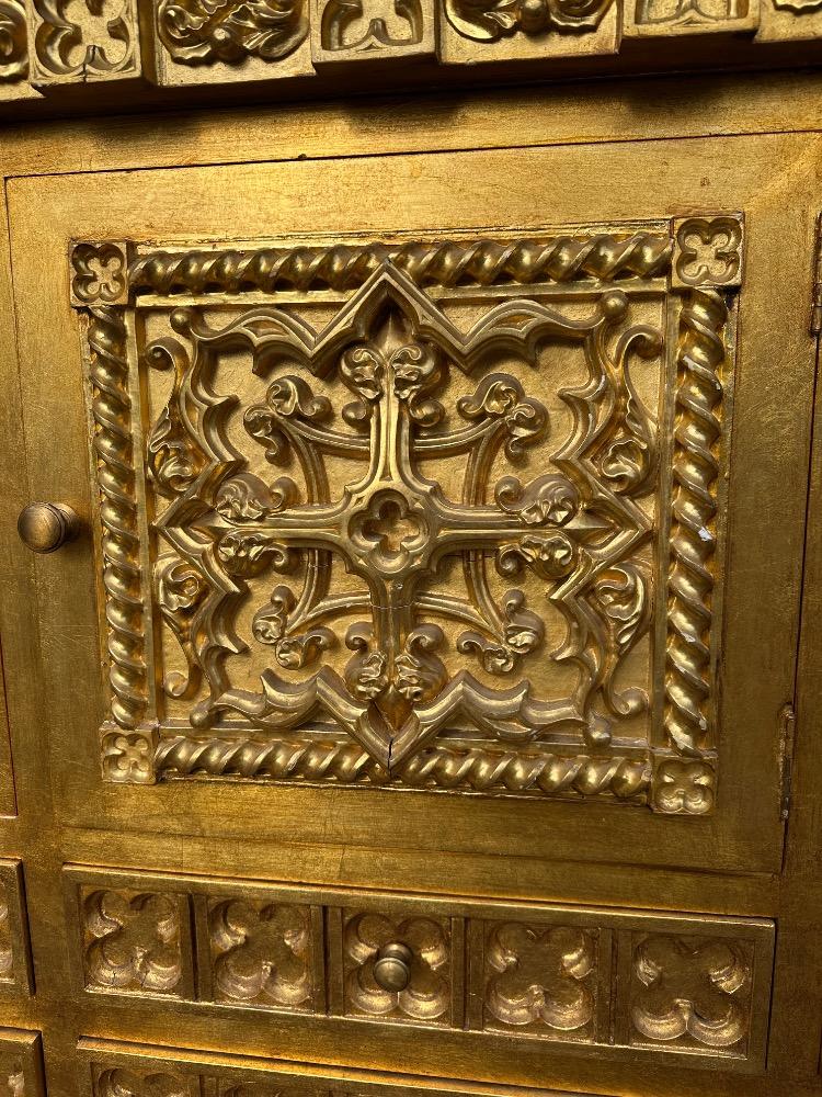 1 Gothic - Style Exceptional Sacristy Cabinet