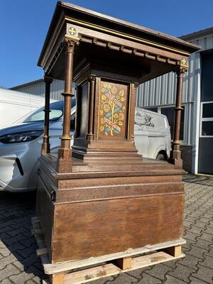 Exceptional Stand style Gothic - Style en Wood Oak, Berendrecht - Belgium 19 th century ( Anno 1885 )