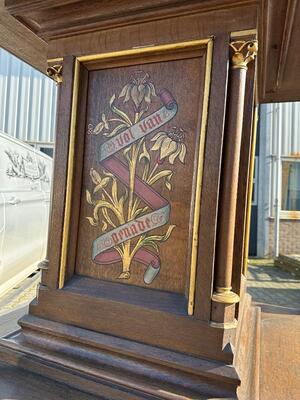 Exceptional Stand style Gothic - Style en Wood Oak, Berendrecht - Belgium 19 th century ( Anno 1885 )