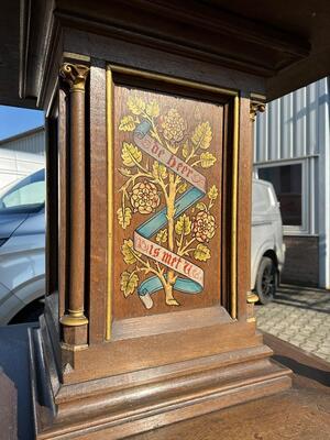 Exceptional Stand style Gothic - Style en Wood Oak, Berendrecht - Belgium 19 th century ( Anno 1885 )