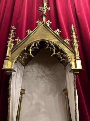 Exposition Chapel style Gothic - Style en Bronze Gilt /Fabrics , Belgium  19 th century ( Anno 1885 )