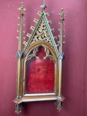 Exposition Chapel style Gothic - style en Oak Wood, Belgium 19th century ( anno 1875 )