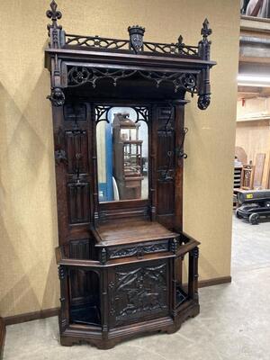 Hall - Stand  More & Better Pictures Soon ! style Gothic - Style en Wood, France 19 th century
