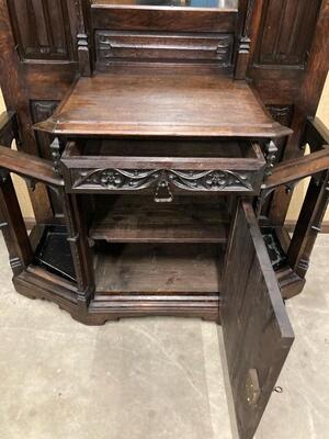 Hall - Stand  More & Better Pictures Soon ! style Gothic - Style en Wood, France 19 th century
