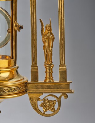 Monstrance  style Gothic - Style en Brass / Bronze / Glass, Belgium  19 th century