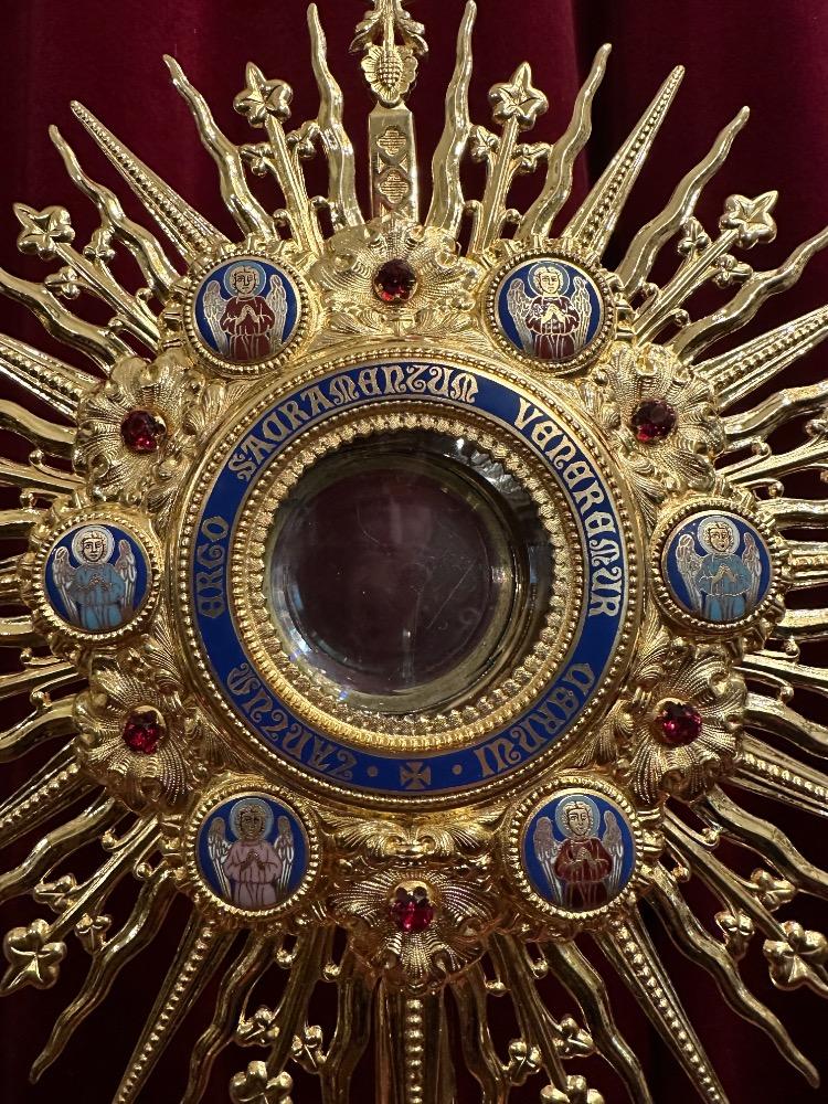 1 Gothic - Style Monstrance With Original Lunula