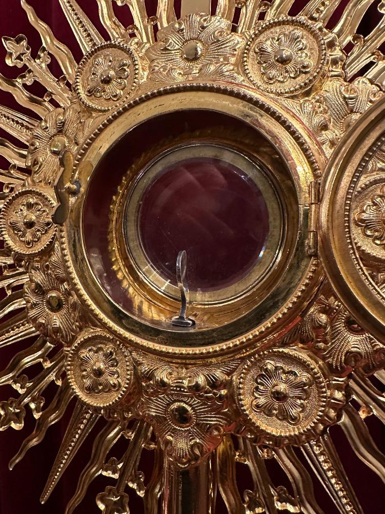 1 Gothic - Style Monstrance With Original Lunula