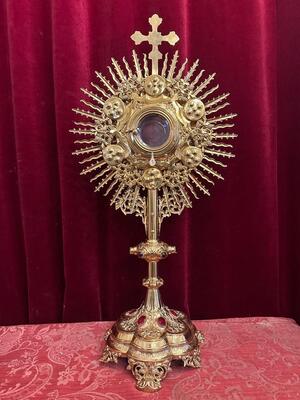 1 Gothic - Style Monstrance With Orignal Lunula