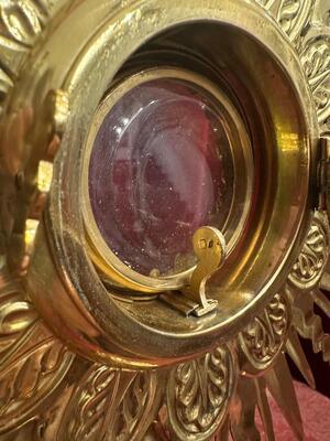 1 Gothic - Style Monstrance With Orignal Silver Lunula