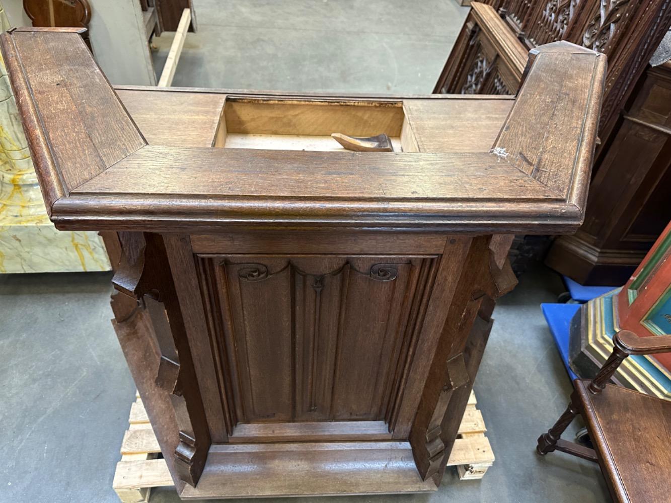 1 Gothic Style  Pulpit Build Into Small Barr