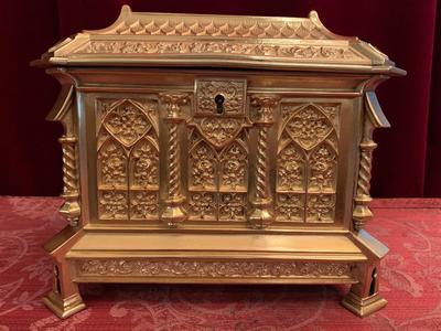 Rare Trunk style Gothic - Style en Bronze / Polished and Varnished, France 19th century ( anno 1870 )