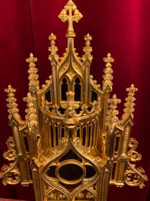 Reliquary  style Gothic - style en Bronze Gilt, France 19 th century ( Anno 1875 )