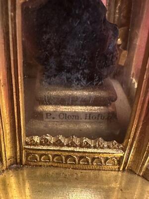 1 Gothic - Style Reliquary Inside A Sculpted Chestnut In The Shape Of A Skull. Ex Carne B. Clemens M. Hofbauer