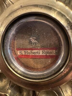 1 Gothic - Style Reliquary - Relic Ex Ossibus St. Hubertus