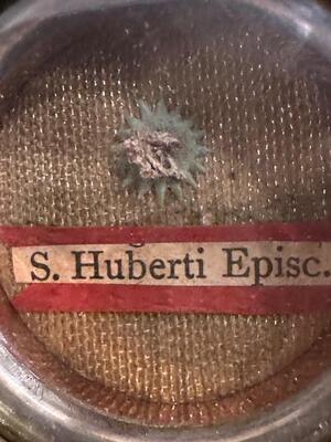 1 Gothic - Style Reliquary - Relic Ex Ossibus St. Hubertus