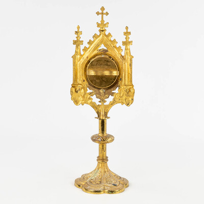 Reliquary - Relic Mutiple Relics style Gothic - Style en Bronze - Gilt, France 19 th century ( Anno 1875 )
