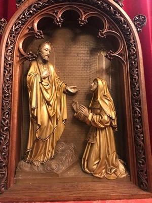 1 Gothic - style Retable : Christ Appearing To St. Margaret Mary Alacoque