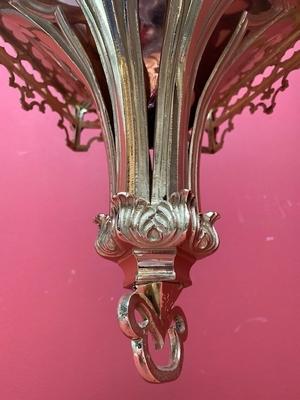 Sanctuary Lamp style Gothic - style en Bronze / Red Copper / Polished and Varnished, France 19th century