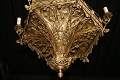 Sanctuary Lamp style Gothic - Style en Brass / Bronze , France 19 th century ( Anno 1890 )