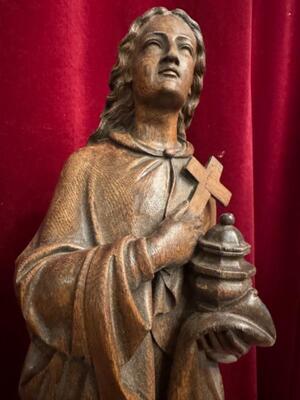 Sculpture St. Veronica style Gothic - Style en Hand - Carved Wood Oak, Belgium  19 th century ( Anno 1870 )