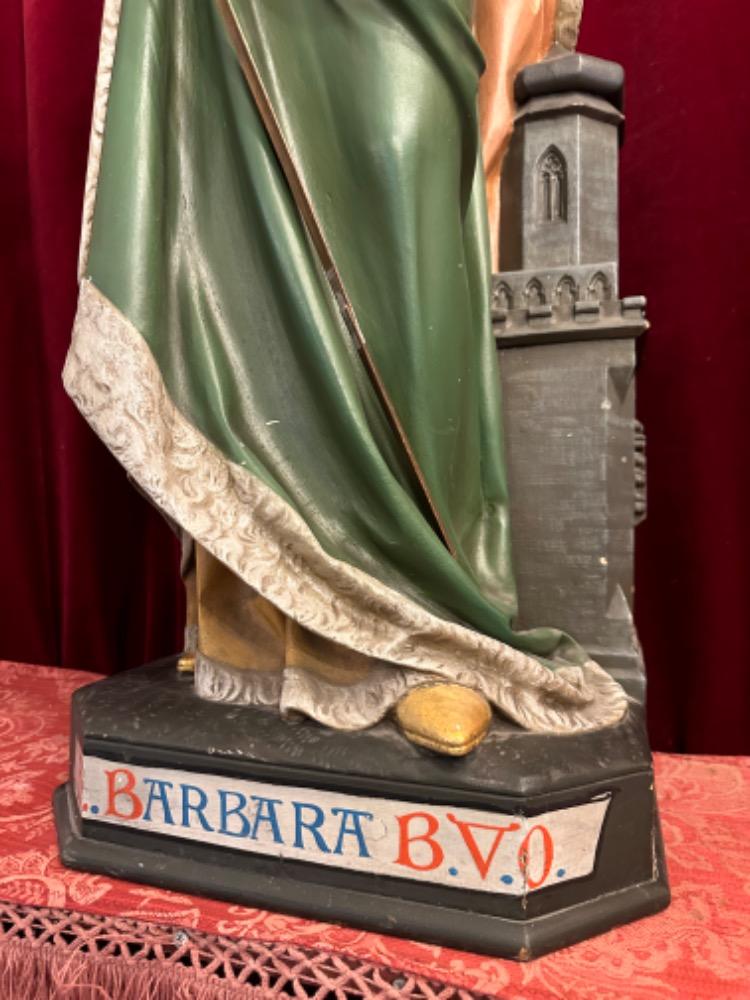 1 Gothic - Style St. Barbara Statue Sculpture
