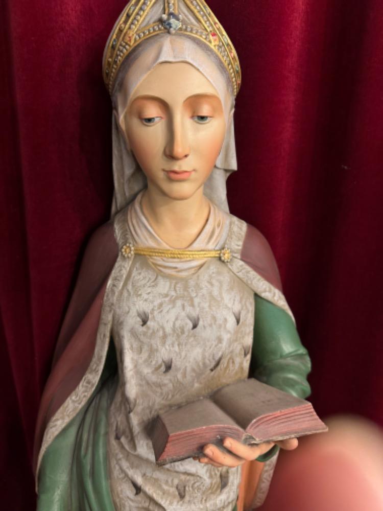 1 Gothic - Style St. Barbara Statue Sculpture