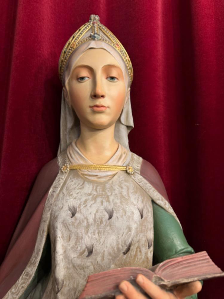 1 Gothic - Style St. Barbara Statue Sculpture