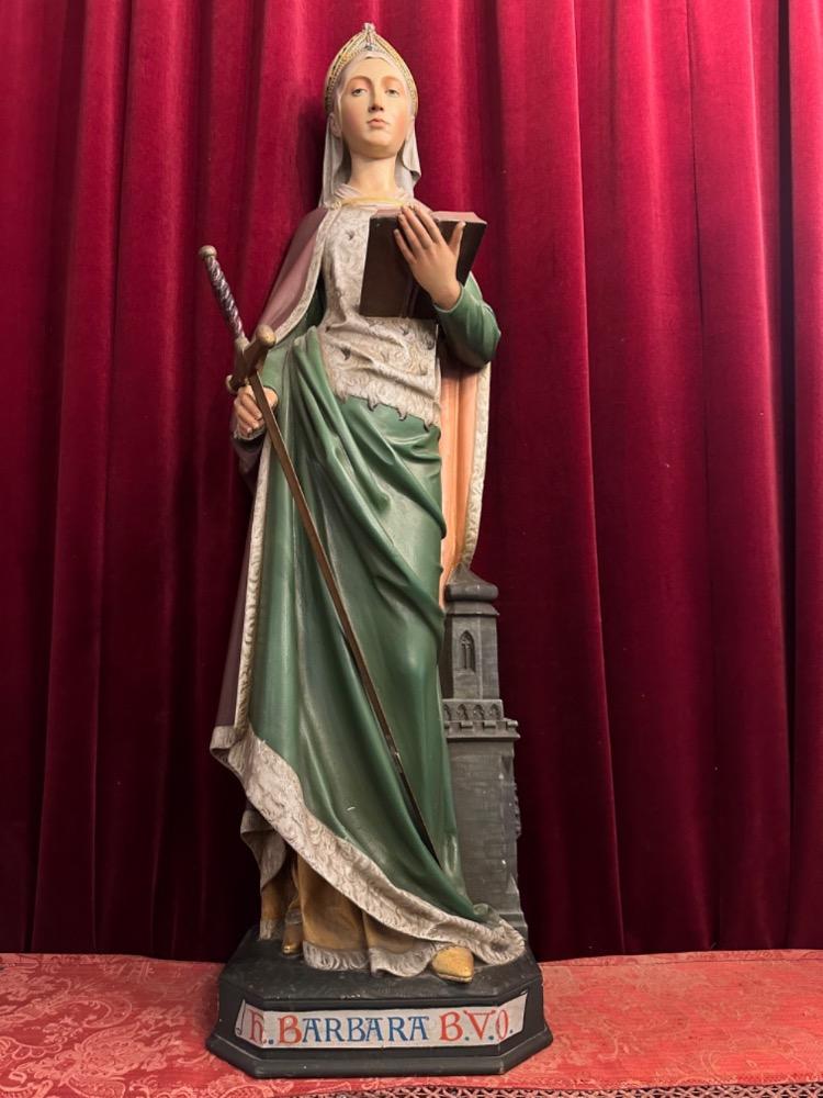 1 Gothic - Style St. Barbara Statue Sculpture