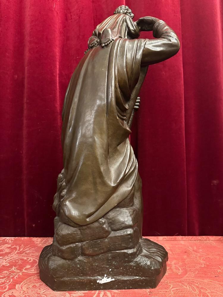 1 Gothic - style St. Christophorus Statue ( Bronze ! )